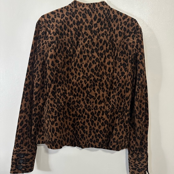 Leopard Print Button Up Jacket - Picture 3 of 6